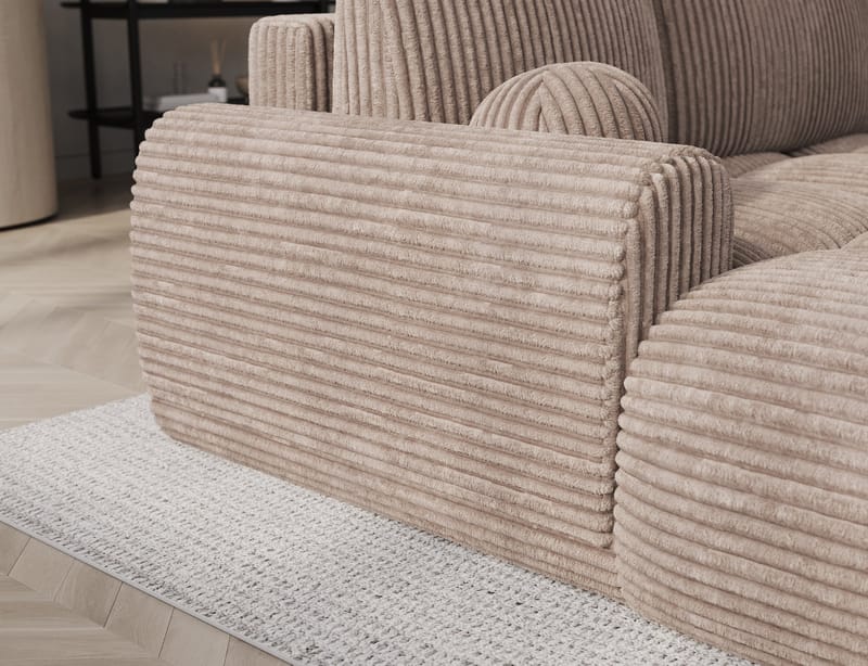 Vittario 3-sits Bubblig Bäddsoffa med Divan och förvaring Vänster - Modullo 20 - Möbler - Soffa - Bäddsoffa - Bäddsoffa divan
