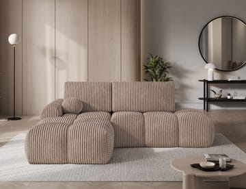 Vittario 3-sits Bubblig Bäddsoffa med Divan och förvaring Vänster - Modullo 20 - Möbler - Soffa - Bäddsoffa - Bäddsoffa divan