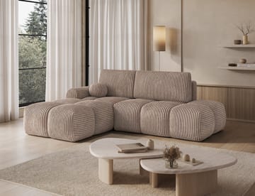 Vittario 3-sits Bubblig Bäddsoffa med Divan och förvaring Vänster - Modullo 20 - Möbler - Soffa - Bäddsoffa - Bäddsoffa divan