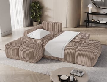 Vittario 3-sits Bubblig Bäddsoffa med Divan och förvaring Vänster - Modullo 20 - Möbler - Soffa - Bäddsoffa - Bäddsoffa divan