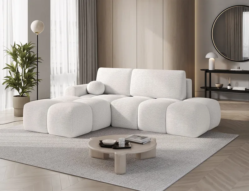 Vittario 3-sits Bubblig Bäddsoffa med Divan och förvaring Vänster - Royal 01 - Möbler - Soffa - Bäddsoffa - Hörnbäddsoffa