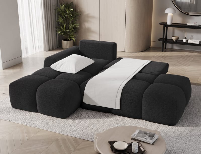 Vittario 3-sits Bubblig Bäddsoffa med Divan och förvaring Vänster - Royal 05 - Möbler - Soffa - Bäddsoffa - Bäddsoffa längsbäddad