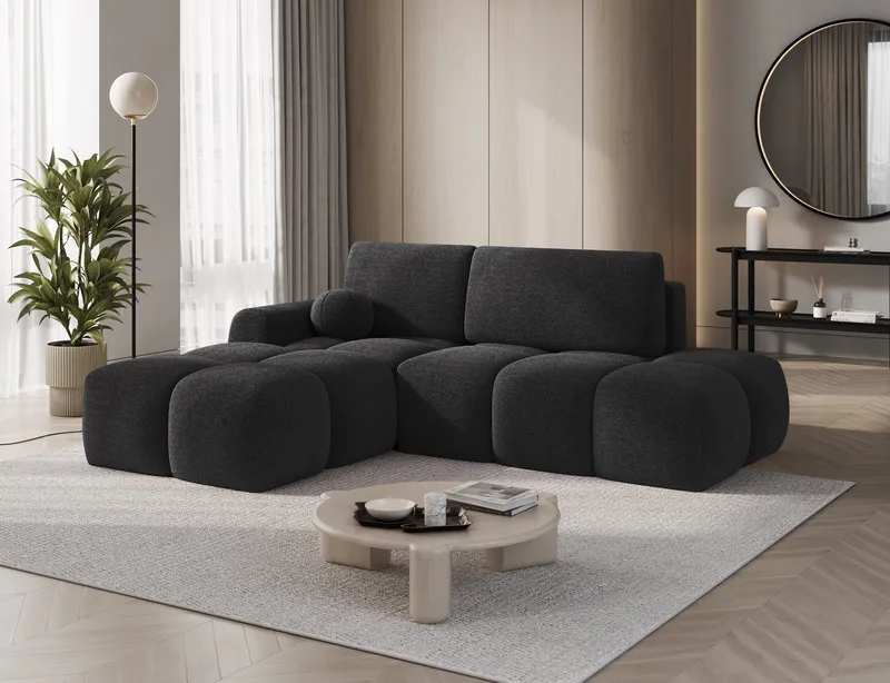 Vittario 3-sits Bubblig Bäddsoffa med Divan och förvaring Vänster - Royal 05 - Möbler - Soffa - Bäddsoffa - Bäddsoffa längsbäddad