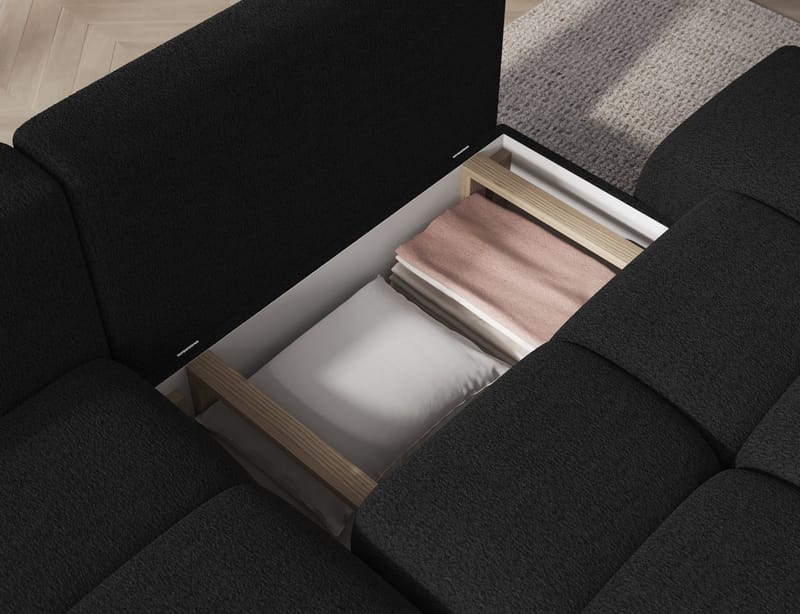 Vittario 3-sits Bubblig Bäddsoffa med Divan och förvaring Vänster - Royal 05 - Möbler - Soffa - Bäddsoffa - Bäddsoffa längsbäddad