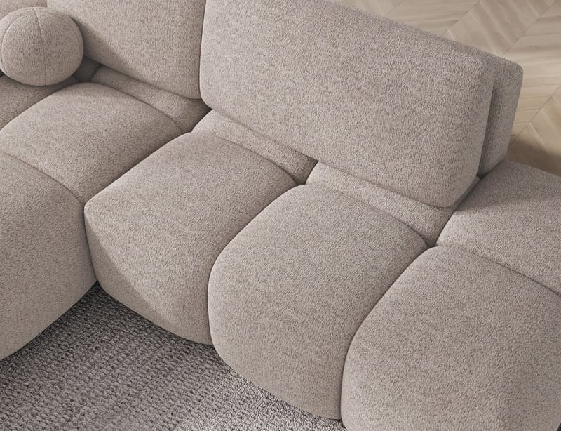 Vittario 3-sits Bubblig Bäddsoffa med Divan och förvaring Vänster - Royal 18 - Möbler - Soffa - Bäddsoffa - Hörnbäddsoffa