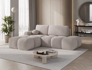 Vittario 3-sits Bubblig Bäddsoffa med Divan och förvaring Vänster - Royal 18 - Möbler - Soffa - Bäddsoffa - Hörnbäddsoffa