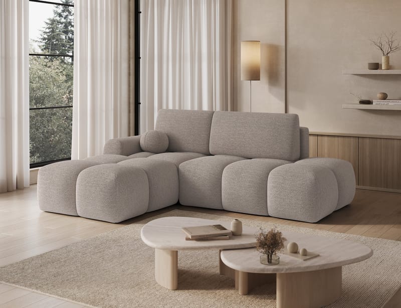 Vittario 3-sits Bubblig Bäddsoffa med Divan och förvaring Vänster - Royal 18 - Möbler - Soffa - Bäddsoffa - Hörnbäddsoffa