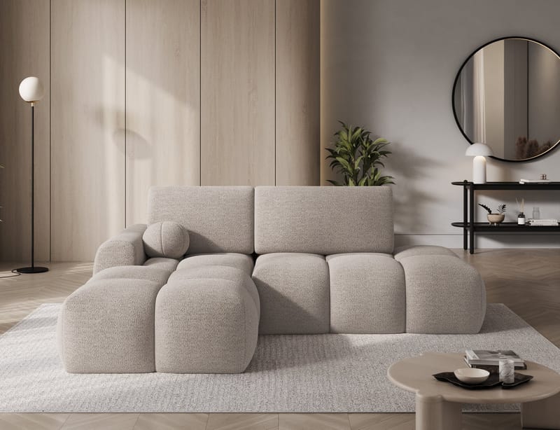 Vittario 3-sits Bubblig Bäddsoffa med Divan och förvaring Vänster - Royal 18 - Möbler - Soffa - Bäddsoffa - Hörnbäddsoffa