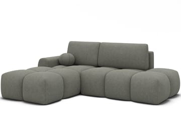 Vittario 3-sits Bubblig Bäddsoffa med Divan och förvaring Vänster - Xillar 100 - Möbler - Soffa - Bäddsoffa - Bäddsoffa divan