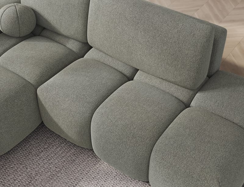 Vittario 3-sits Bubblig Bäddsoffa med Divan och förvaring Vänster - Xillar 100 - Möbler - Soffa - Bäddsoffa - Bäddsoffa divan