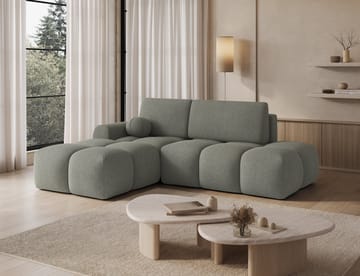 Vittario 3-sits Bubblig Bäddsoffa med Divan och förvaring Vänster - Xillar 100 - Möbler - Soffa - Bäddsoffa - Bäddsoffa divan