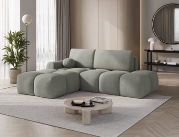 Vittario 3-sits Bubblig Bäddsoffa med Divan och förvaring Vänster - Xillar 100 - Möbler - Soffa - Bäddsoffa - Bäddsoffa divan