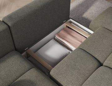 Vittario 3-sits Bubblig Bäddsoffa med Divan och förvaring Vänster - Xillar 100 - Möbler - Soffa - Bäddsoffa - Bäddsoffa divan