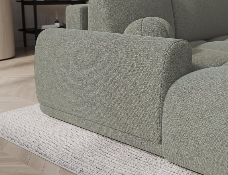 Vittario 3-sits Bubblig Bäddsoffa med Divan och förvaring Vänster - Xillar 100 - Möbler - Soffa - Bäddsoffa - Bäddsoffa divan