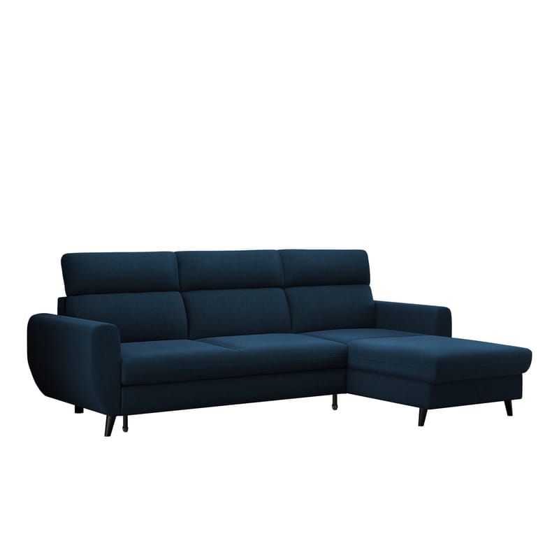 Vylon 3-sits Bäddsoffa med divan - Blå - Möbler - Soffa - Bäddsoffa - Hörnbäddsoffa