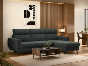 Vylon 3-sits Bäddsoffa med divan - grå - Möbler - Soffa - Bäddsoffa - Hörnbäddsoffa