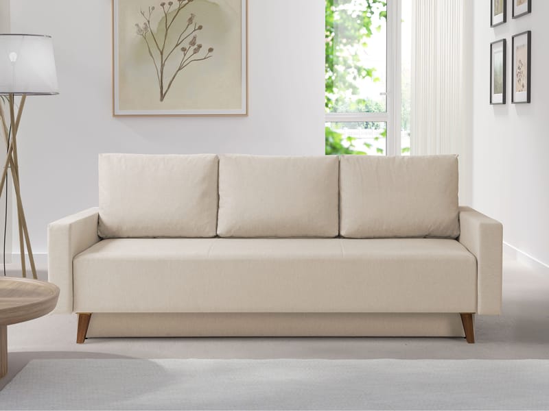 Waldsten 3-sits Bäddsoffa - Beige - Möbler - Soffa - Bäddsoffa - 3 sits bäddsoffa