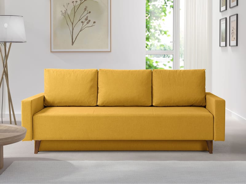 Waldsten 3-sits Bäddsoffa - Gul - Möbler - Soffa - Bäddsoffa - 3 sits bäddsoffa