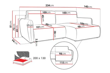 Wymer Bäddsoffa m. Divan 2-sits - Grå - Möbler - Soffa - Bäddsoffa - Bäddsoffa divan