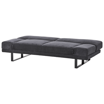 York 2-sits Längsbäddad Fällbar Bäddsoffa 105x190 cm i Chenille - Antracit - Möbler - Soffa - Bäddsoffa - 2 sits bäddsoffa
