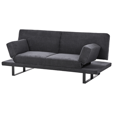 York 2-sits Längsbäddad Fällbar Bäddsoffa 105x190 cm i Chenille - Antracit - Möbler - Soffa - Bäddsoffa - 2 sits bäddsoffa