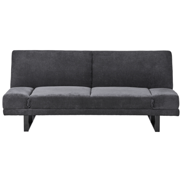 York 2-sits Längsbäddad Fällbar Bäddsoffa 105x190 cm i Chenille - Antracit - Möbler - Soffa - Bäddsoffa - 2 sits bäddsoffa