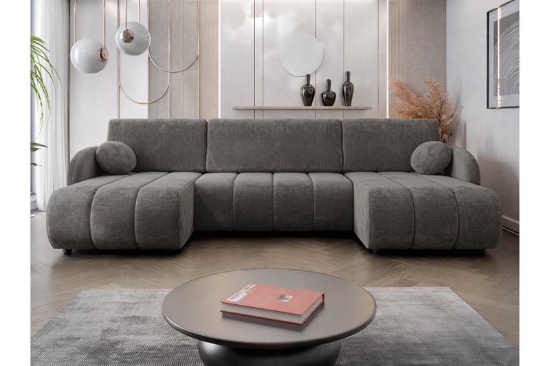 Zarania Bäddsoffa Dubbeldivan 3-sits - Grå - Möbler - Soffa - Bäddsoffa - U bäddsoffa