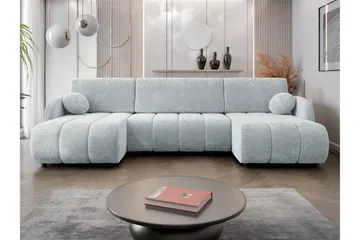 Zarania Bäddsoffa Dubbeldivan 3-sits - Grå - Möbler - Soffa - Bäddsoffa - U bäddsoffa