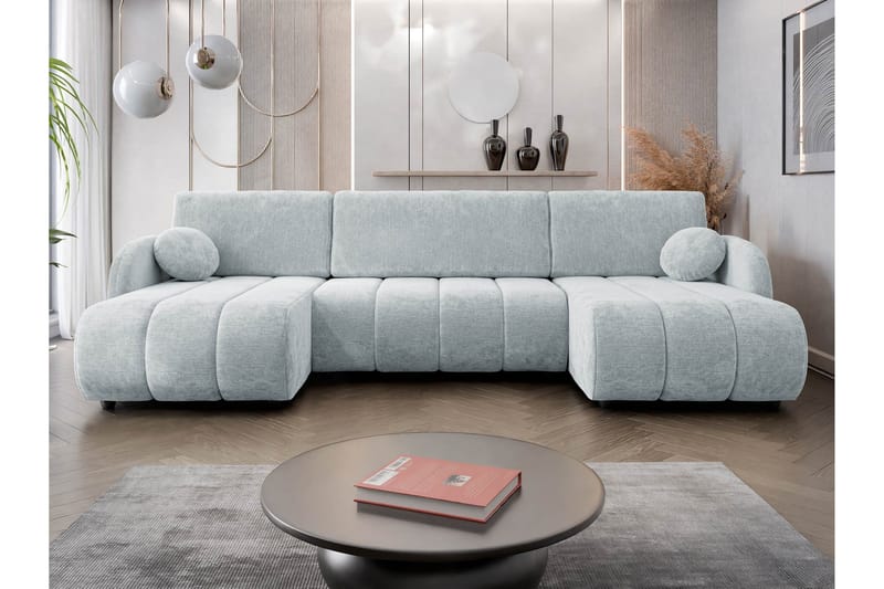 Zarania Bäddsoffa Dubbeldivan 3-sits - Grå - Möbler - Soffa - Bäddsoffa - U bäddsoffa