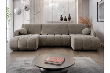 Zarania Bäddsoffa Dubbeldivan 3-sits - Grön - Möbler - Soffa - Bäddsoffa - U bäddsoffa