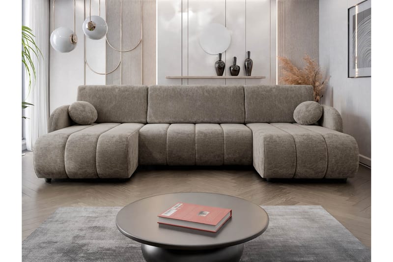 Zarania Bäddsoffa Dubbeldivan 3-sits - Grön - Möbler - Soffa - Bäddsoffa - U bäddsoffa