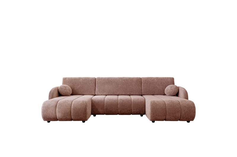 Zarania Bäddsoffa Dubbeldivan 3-sits - Rosa - Möbler - Soffa - Bäddsoffa - U bäddsoffa
