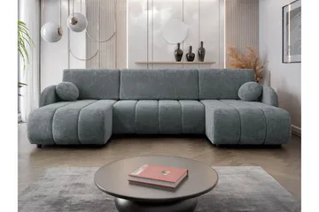 Zarania Bäddsoffa Dubbeldivan 3-sits - Svart - Möbler - Soffa - Bäddsoffa - U bäddsoffa