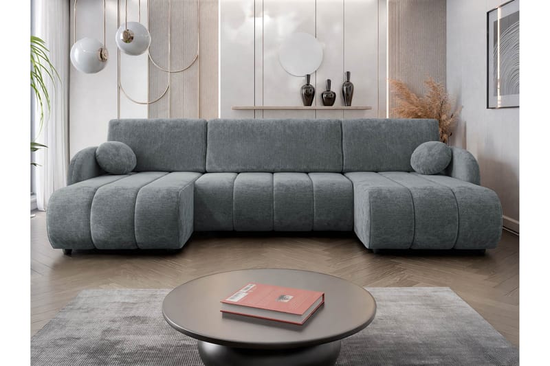 Zarania Bäddsoffa Dubbeldivan 3-sits - Svart - Möbler - Soffa - Bäddsoffa - U bäddsoffa