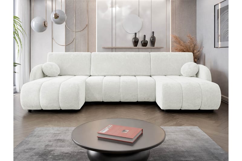 Zarania Bäddsoffa Dubbeldivan 3-sits - Vit - Möbler - Soffa - Bäddsoffa - U bäddsoffa