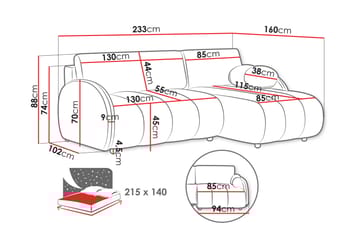 Zarania Bäddsoffa m. Divan 3-sits - Möbler - Soffa - Bäddsoffa - Bäddsoffa divan