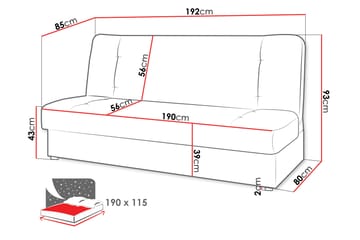Zelka Bäddsoffa 2-sits - Beige - Möbler - Soffa - Bäddsoffa - 2 sits bäddsoffa