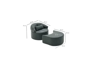 Zevon Bäddfåtölj - Antracit - Möbler - Soffa - Bäddsoffa - Framåtbäddad bäddsoffa