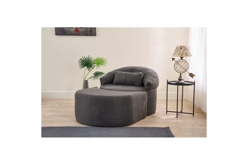 Zevon Bäddfåtölj - Antracit - Möbler - Soffa - Bäddsoffa - Framåtbäddad bäddsoffa