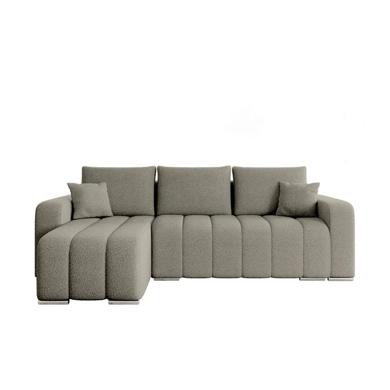 Zulueta 3-sits Bäddsoffa med divan, Lambi 03 (grå)