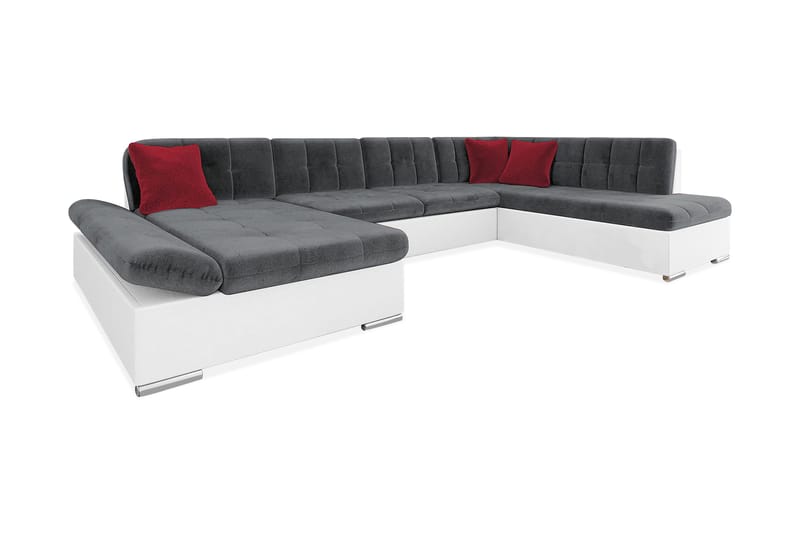 Zumar 6-sits Bäddsoffa Universal, Grå/Vit