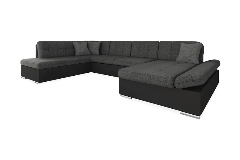Zumar 6-sits Bäddsoffa Universal, Svart/Grå