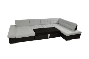 Zumar Bäddsoffa med Divan och Schäslong 4-sits i Chenille - Beige - Möbler - Soffa - Bäddsoffa - Bäddsoffa divan