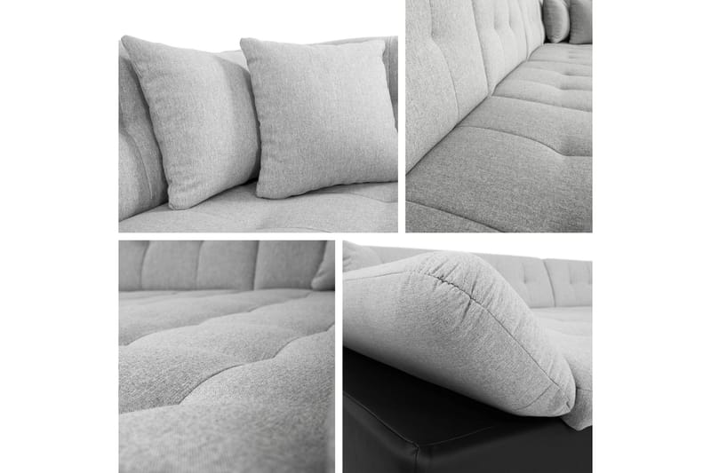 Zumar Bäddsoffa med Divan och Schäslong 4-sits i Chenille - Beige - Möbler - Soffa - Bäddsoffa - Bäddsoffa divan