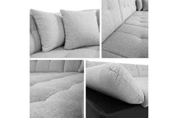 Zumar Bäddsoffa med Divan och Schäslong 4-sits i Konstläder - Vit/Grå - Möbler - Soffa - Bäddsoffa - Bäddsoffa divan