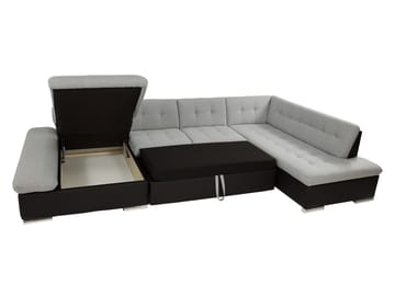 Zumar Bäddsoffa med Divan och Schäslong 5-sits - Brun - Möbler - Soffa - Bäddsoffa - Bäddsoffa divan