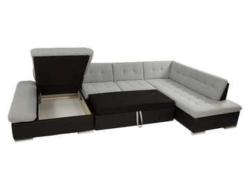 Zumar Bäddsoffa med Divan och Schäslong 5-sits - Brun - Möbler - Soffa - Bäddsoffa - Bäddsoffa divan