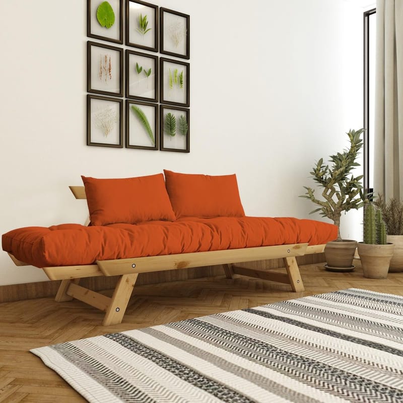 Zylar 2-sits Bäddsoffa - Brun/Natur - Möbler - Soffa - Bäddsoffa - 2 sits bäddsoffa