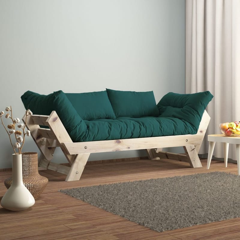 Zylar 2-sits Bäddsoffa, Grön/Natur