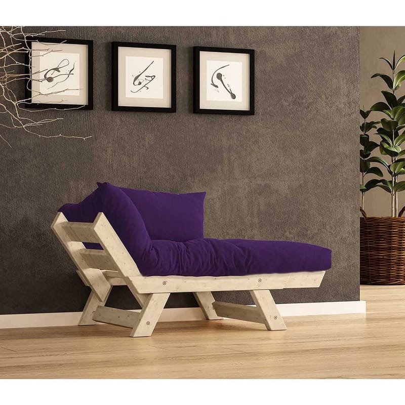 Zylar 2-sits Bäddsoffa - Lila/Natur - Möbler - Soffa - Bäddsoffa - 2 sits bäddsoffa
